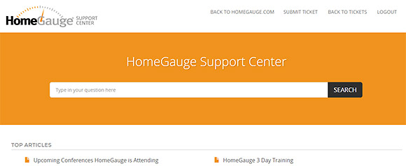 The New HomeGauge Support Center